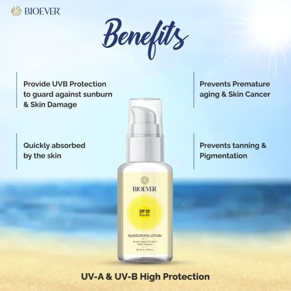 Sunscreen Lotion SPF 50 PA+++ | Zero White cast UV Protection Water resistance – 50ml