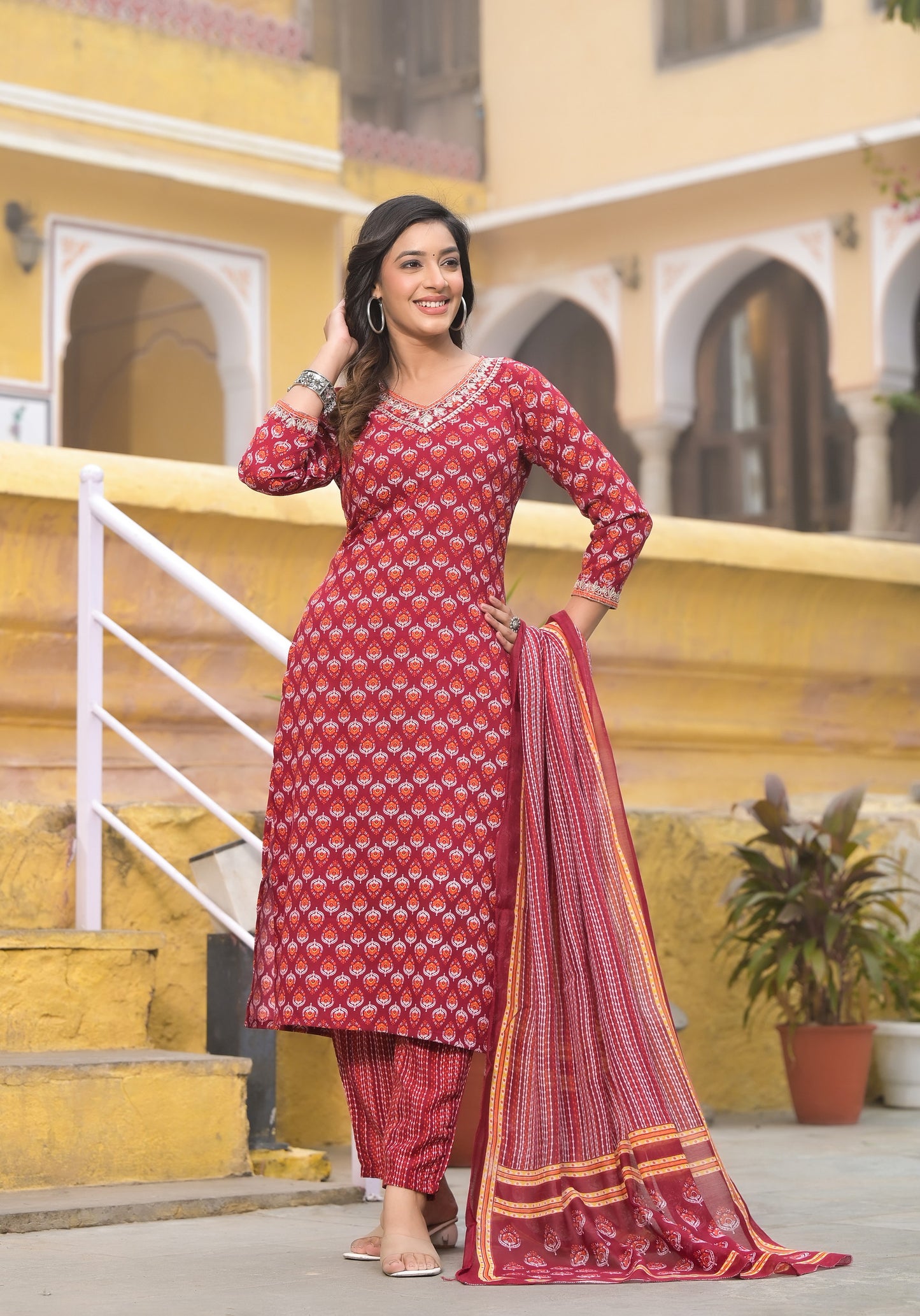 Beautiful and Elegant Designer Kurta Set with Bottom and Dupatta