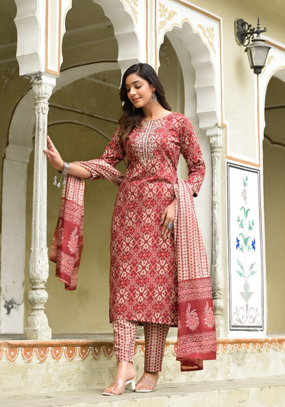 Beautiful and Simple Daily wear Kurta set With Dupatta and Bottom